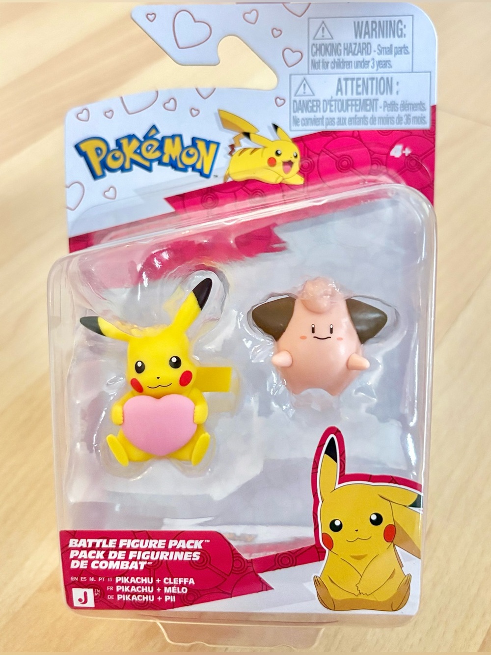 Pokemon Battle Figures 2 Pack Pikachu & Cleffa Minifigures *NEW*